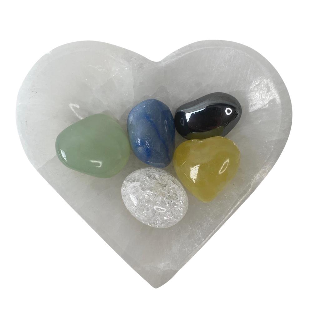 crystal bowl heart