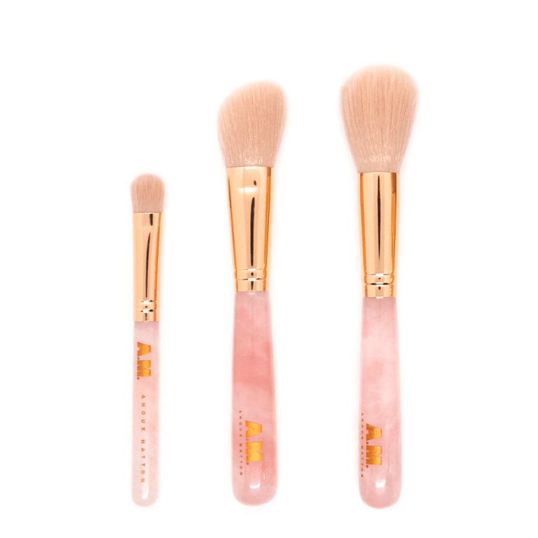 rosequartz makeup brushes set