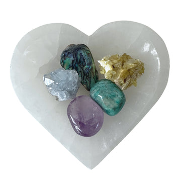 crystal bowl heart & mermaid vibes set